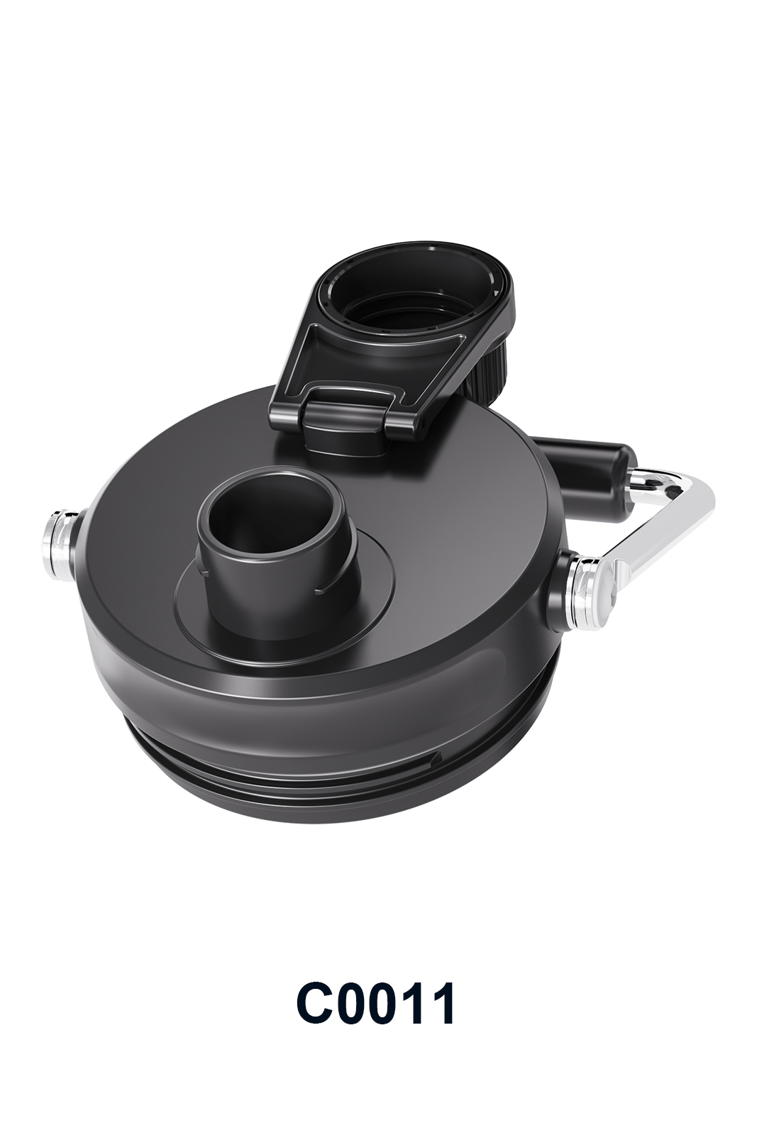 dual port lid for custom water bottles with leak resistant seal